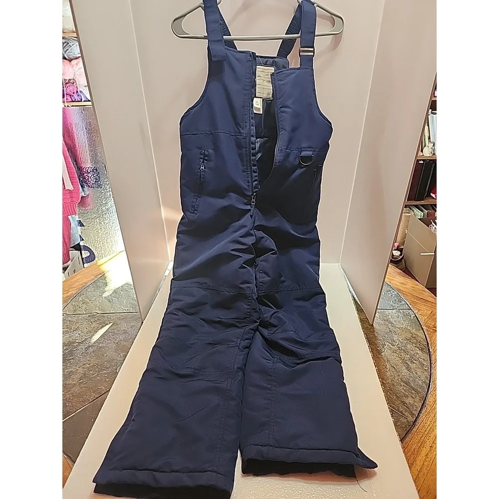 Snow Pants Bibs Athletech Kids‎ Navy Blue Size L 10/12